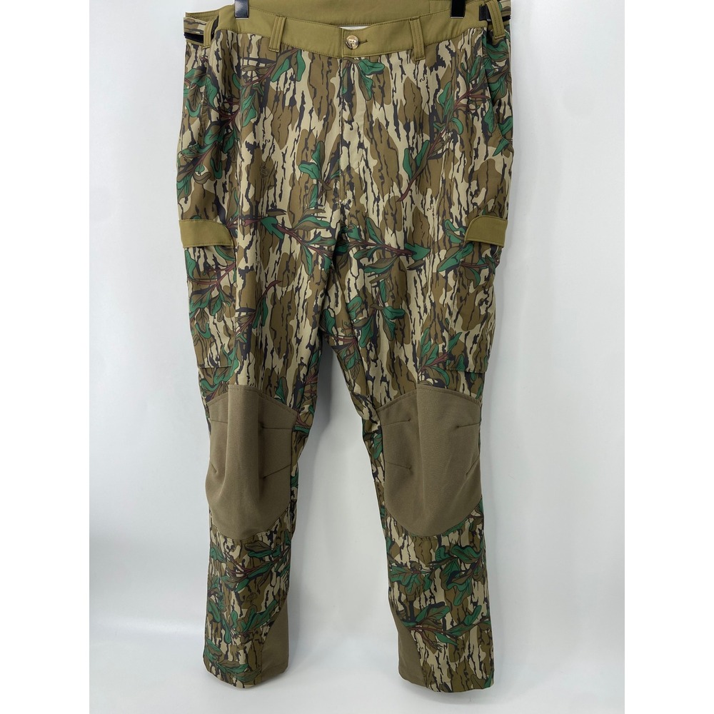 Drake Ol‎ Tom Hunting Pants Men 2XL Camo Green Leaf Turkey Gear Tactical Stretch